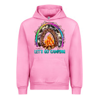Fuchsia Pink let's go camping rainbow Urban Hoodie - JahusDesignShop