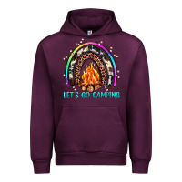 Mauve Wine let's go camping rainbow Urban Hoodie - JahusDesignShop