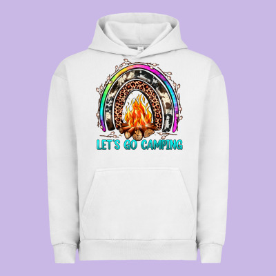 Let's Go Camping Rainbow Urban Hoodie Designed By Jahusdesignshop