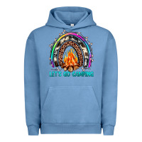 Pigment Pebble Blue let's go camping rainbow Urban Hoodie - JahusDesignShop