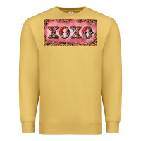 Antique Gold Xoxo cowhide and leopard Premium Sweatshirt - RanaPortraitStore