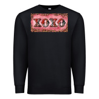 Black Xoxo cowhide and leopard Premium Sweatshirt - RanaPortraitStore