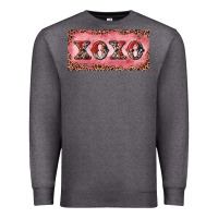 Charcoal Heather Xoxo cowhide and leopard Premium Sweatshirt - RanaPortraitStore