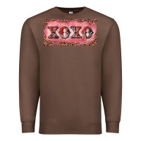 Chestnut Xoxo cowhide and leopard Premium Sweatshirt - RanaPortraitStore
