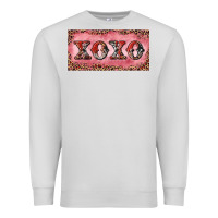 Dove Grey Xoxo cowhide and leopard Premium Sweatshirt - RanaPortraitStore