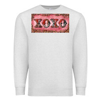 Oatmeal Heather Xoxo cowhide and leopard Premium Sweatshirt - RanaPortraitStore