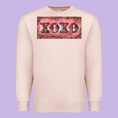 Premium Sweatshirt Xoxo cowhide and leopard