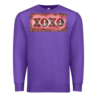 Purple Xoxo cowhide and leopard Premium Sweatshirt - RanaPortraitStore