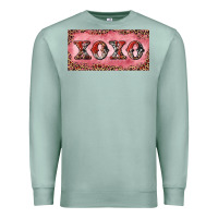 Seafoam Xoxo cowhide and leopard Premium Sweatshirt - RanaPortraitStore