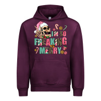 Mauve Wine i m so freaking merry Urban Hoodie - AdoDesignShop