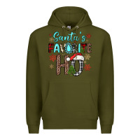 Army Green santa s favorite ho Premium Hoodie - JahusDesignShop
