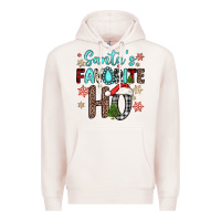 Pale Pink santa s favorite ho Premium Hoodie - JahusDesignShop