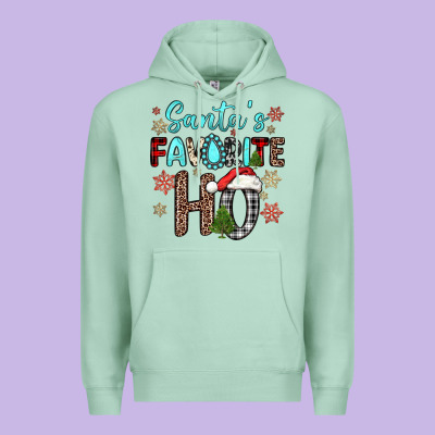 Santa S Favorite Ho Premium Hoodie Designed By Jahusdesignshop