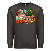 Smoke santa and reindeer Premium Sweatshirt - Zillion Design Studio