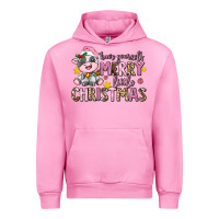 Fuchsia Pink have yourself merry little christmas Urban Hoodie - AdoDesignShop
