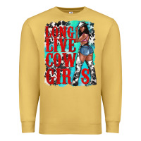 Antique Gold long live cowgirls Premium Sweatshirt - texasbilliewilder