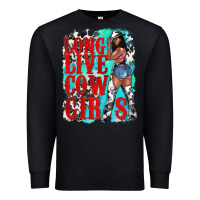 Black long live cowgirls Premium Sweatshirt - texasbilliewilder