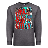 Charcoal Heather long live cowgirls Premium Sweatshirt - texasbilliewilder