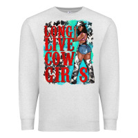 Oatmeal Heather long live cowgirls Premium Sweatshirt - texasbilliewilder