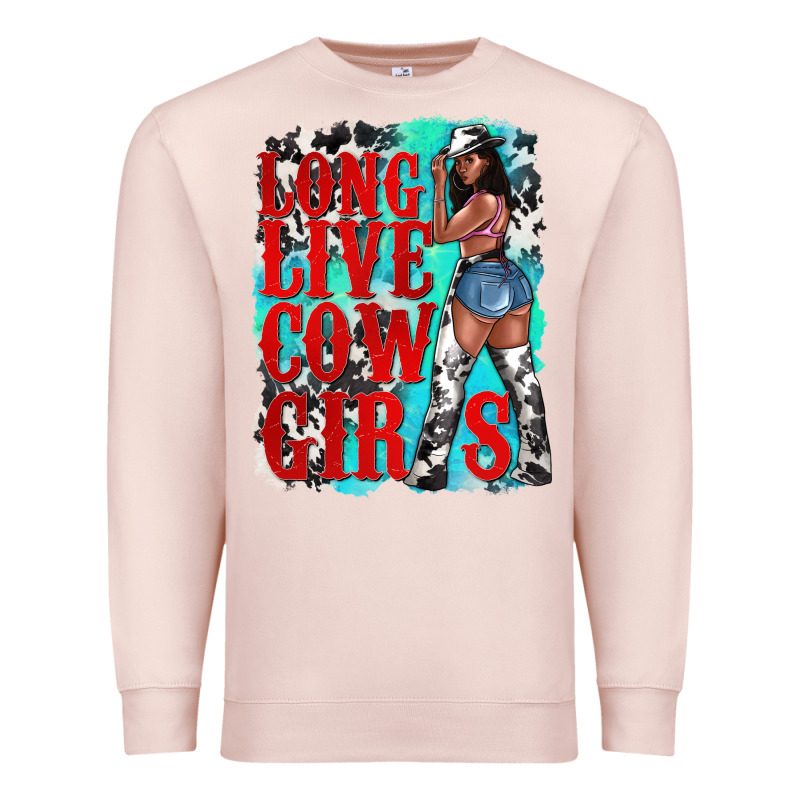 Long Live Cowgirls Premium Sweatshirt by texasbilliewilder | Teevron