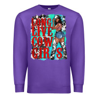 Purple long live cowgirls Premium Sweatshirt - texasbilliewilder
