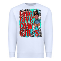 White long live cowgirls Premium Sweatshirt - texasbilliewilder