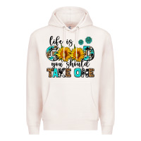 Pale Pink life is good you should get one Premium Hoodie - AdoDesignShop