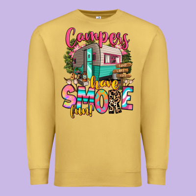 Premium Sweatshirt campers have smore fun