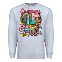 Heather Grey campers have smore fun Premium Sweatshirt - RanaPortraitStore