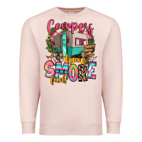 Pale Pink campers have smore fun Premium Sweatshirt - RanaPortraitStore