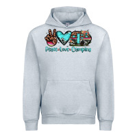 Heather Grey peace love camping Urban Hoodie - JahusDesignShop