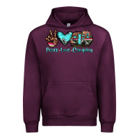 Mauve Wine peace love camping Urban Hoodie - JahusDesignShop