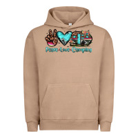 Pigment Burro peace love camping Urban Hoodie - JahusDesignShop
