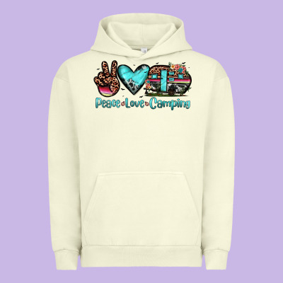 Peace Love Camping Urban Hoodie Designed By Jahusdesignshop