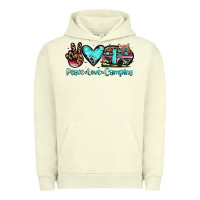 Pigment Pistachio peace love camping Urban Hoodie - JahusDesignShop