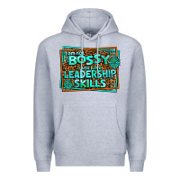 Heather Grey i am not bossy i just have leadership skills Premium Hoodie - AdoDesignShop