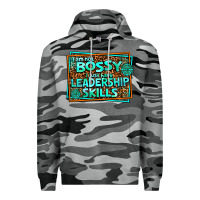Slate Camo i am not bossy i just have leadership skills Premium Hoodie - AdoDesignShop
