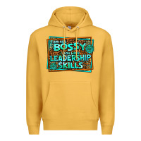 Mustard i am not bossy i just have leadership skills Premium Hoodie - AdoDesignShop