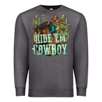 Charcoal Heather ride em cowboy Premium Sweatshirt - texasbilliewilder