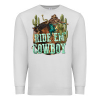 Dove Grey ride em cowboy Premium Sweatshirt - texasbilliewilder