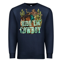 Navy ride em cowboy Premium Sweatshirt - texasbilliewilder
