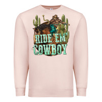 Pale Pink ride em cowboy Premium Sweatshirt - texasbilliewilder