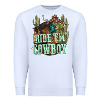 White ride em cowboy Premium Sweatshirt - texasbilliewilder