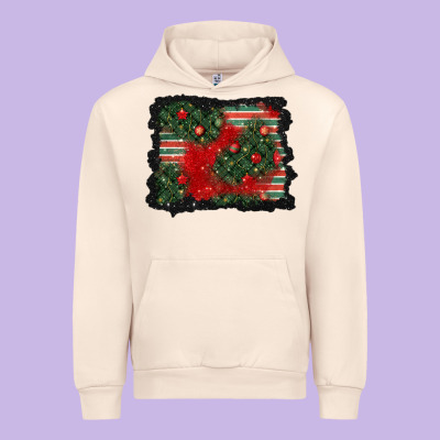 Christmas Ornament Background Urban Hoodie Designed By Bundleandbundleshop