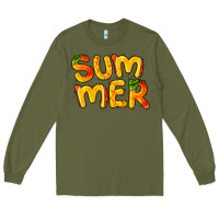 Army Green summer mango Long Sleeve Tee - BarkalooDesign