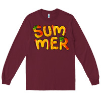 Burgundy summer mango Long Sleeve Tee - BarkalooDesign