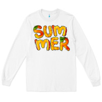 White summer mango Long Sleeve Tee - BarkalooDesign