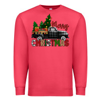 Merry Christmas With Black Truck Premium Sweatshirt | Teevron