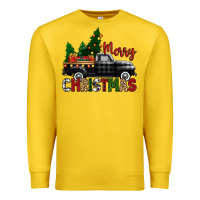 Lemon merry christmas with black truck Premium Sweatshirt - Zillion Design Studio