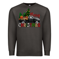 Smoke merry christmas with black truck Premium Sweatshirt - Zillion Design Studio